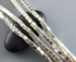 Karen Hill Tribe Square Silver Bar Beads, (8009-TH)